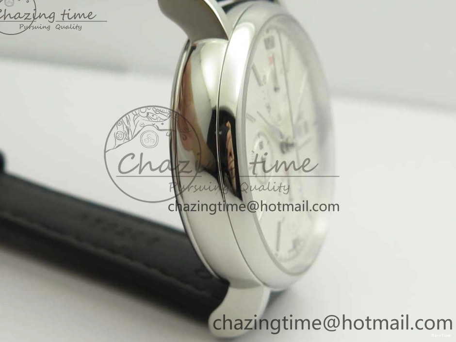 MIROTIME 0123 Portofino IW391001 SS ZK 1:1 Best Edition White Dial Silver Markers on Black Leather Strap A RelaxedFit 7139